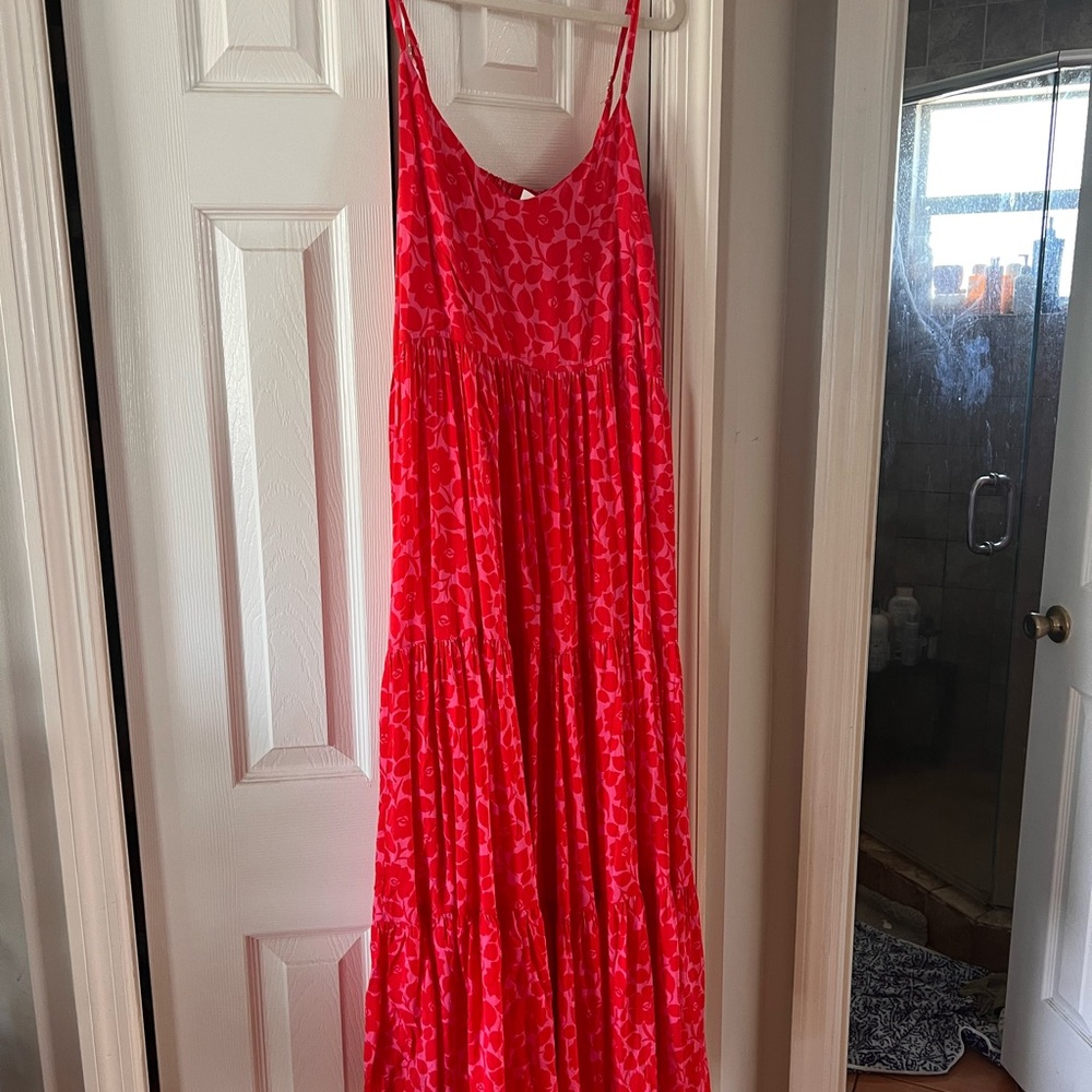 Kate Spade Rosy Garden Tiered Midi Dress